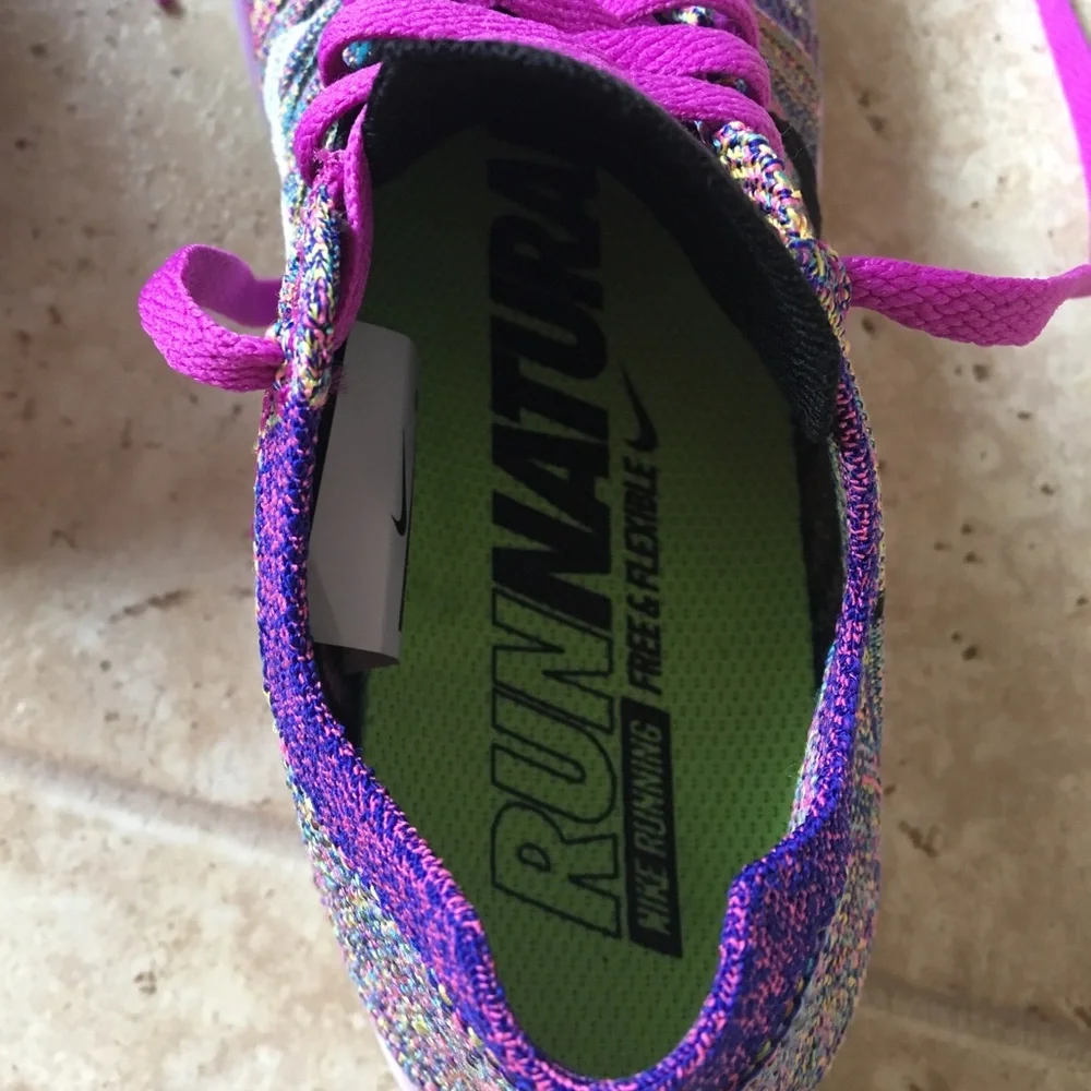Nike Women's Multicolor Purple Flyknit Running Shoes